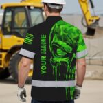 Hi-Vis-Hawaiian-Shirt-Safety-Workwear-With-Bold-Skull-Camo-In-Neon-Green-And-Name-Customization-for-Workers,-Truckers-4