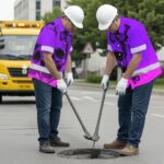 Violet-Neon-Skull-With-Butterfly-Hi-Vis-Hawaiian-Shirt-–-Personalized-Safety-Workwear-for-Workers,-Truckers-5