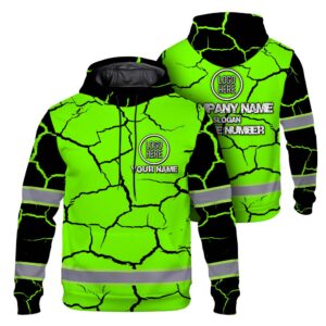 High Visibility Hoodie, Reflective Long Sleeve Hoodie for Uniform, Riders, Cyclists & Outdoor Work