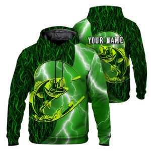 Hi Vis Hoodie Reflective Tapes Fish Lightning Custom Name Safety Workwear For Workers, Truckers, Operators