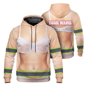 Hi Vis Hoodie Reflective Tapes Funny Sleepwear Custom Name Safety Workwear For Workers, Runners, Cyclists, Patriotic