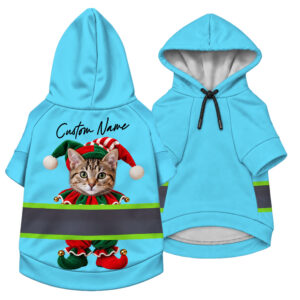Hi Vis Pet Hoodie Reflective Tapes Funny Costumes 02 Custom Image And Name Safety Workwear For Pet Lovers, Dog And Cat Lovers
