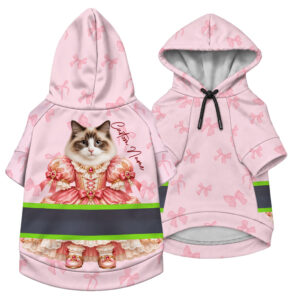 Hi Vis Pet Hoodie Reflective Tapes Funny Costumes 05 Custom Image And Name Safety Workwear For Pet Lovers, Dog And Cat Lovers