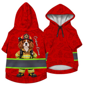 Hi Vis Pet Hoodie Reflective Tapes Funny Costumes 09 Custom Image And Name Safety Workwear For Pet Lovers, Dog And Cat Lovers